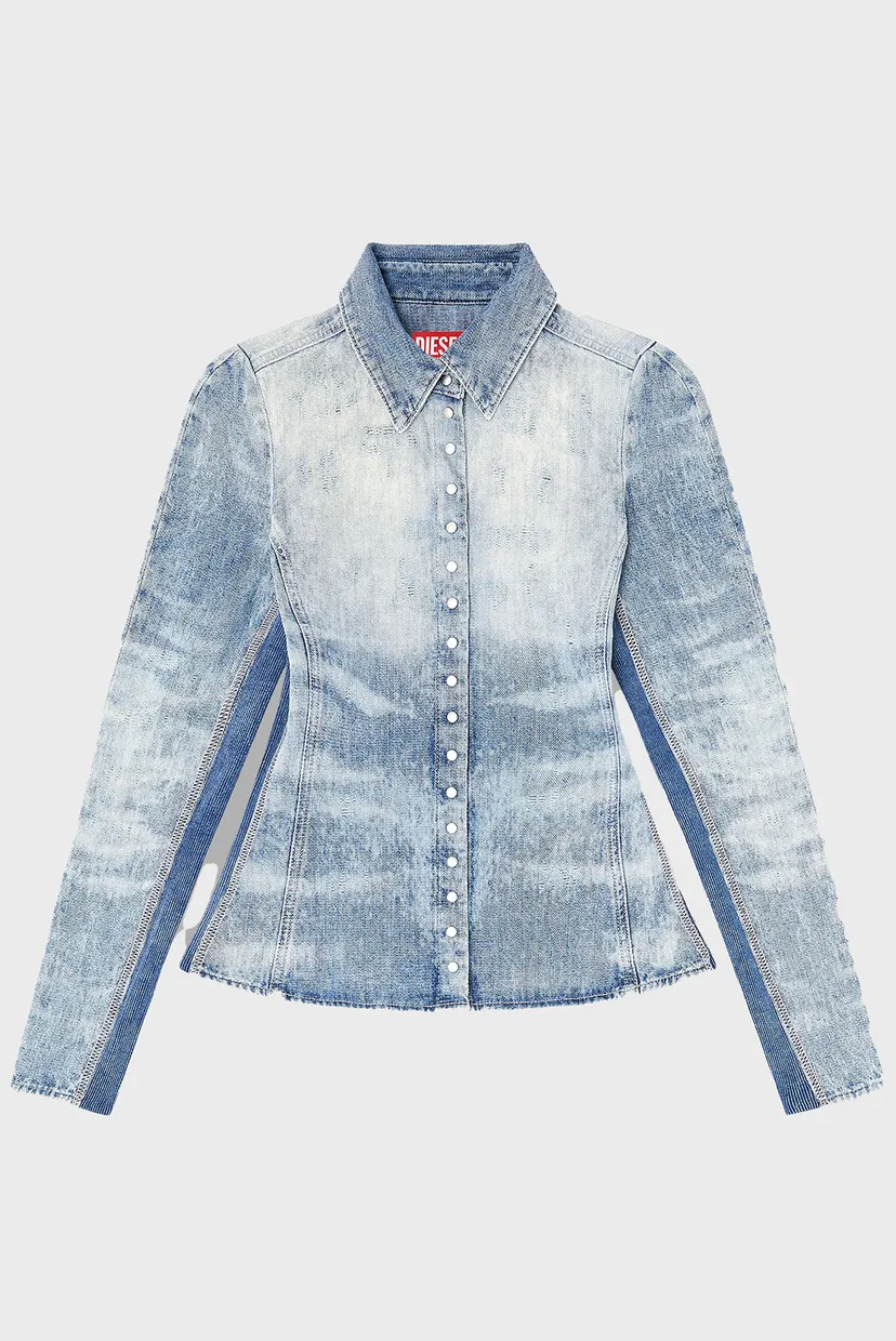 Жіноча блакитна джинсова сорочка CAMICIA 5