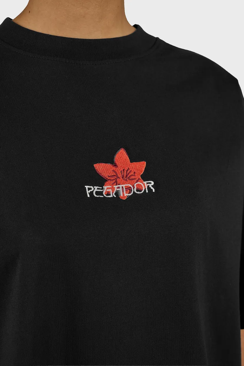 Женская черная футболка Modra Heavy Oversized 3