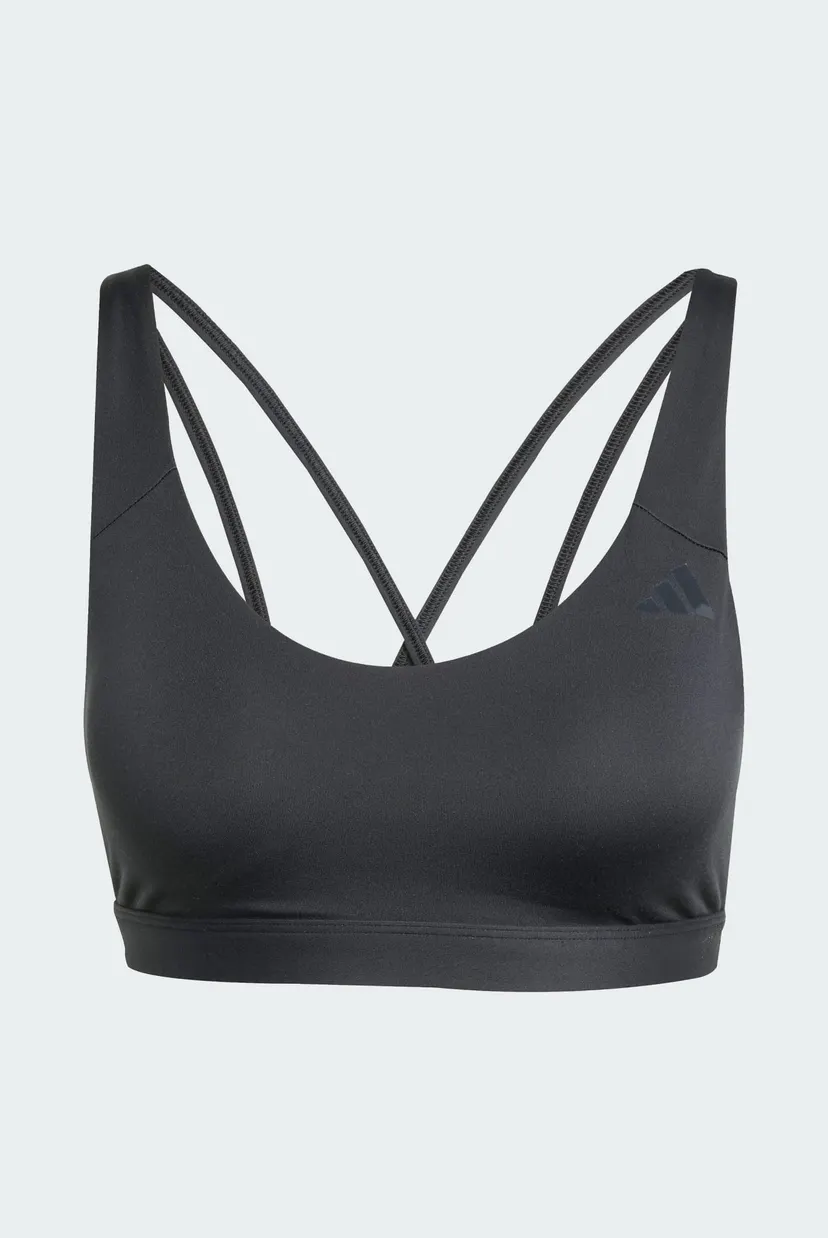 Женский черный топ adidas All Me Essentials Medium Support 6