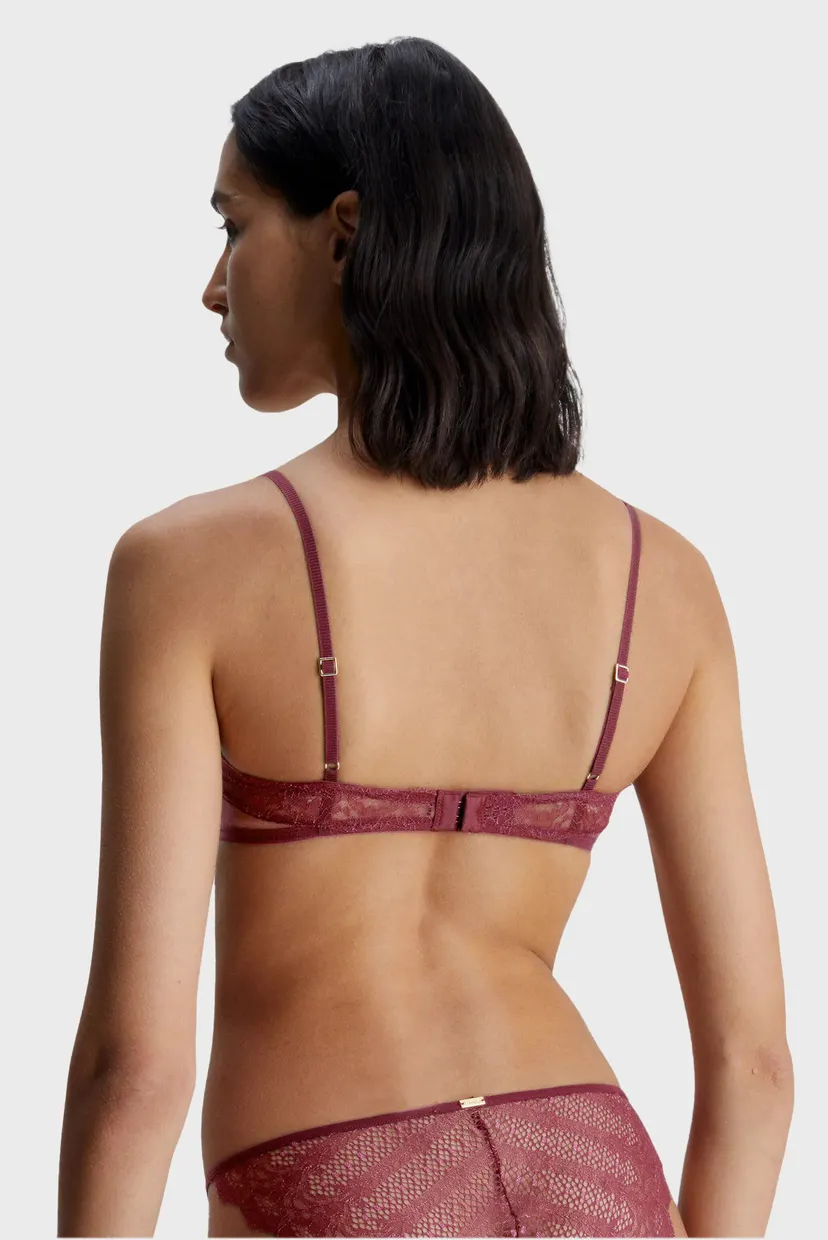 Жіночий бордовий бюстгальтер UNLINED BALCONETTE 4