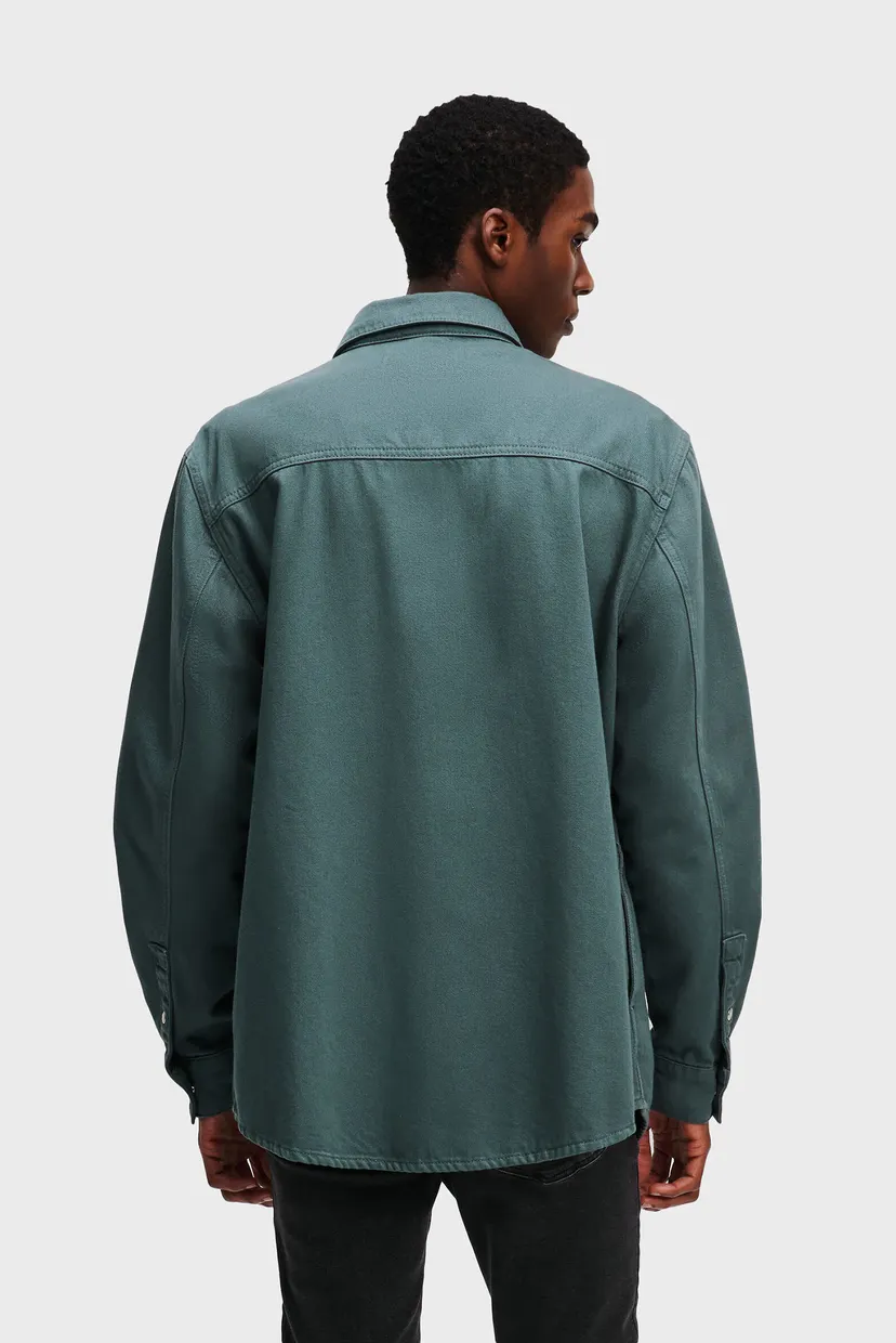 Чоловіча бірюзова сорочка KLJ DENIM OVERSHIRT 3
