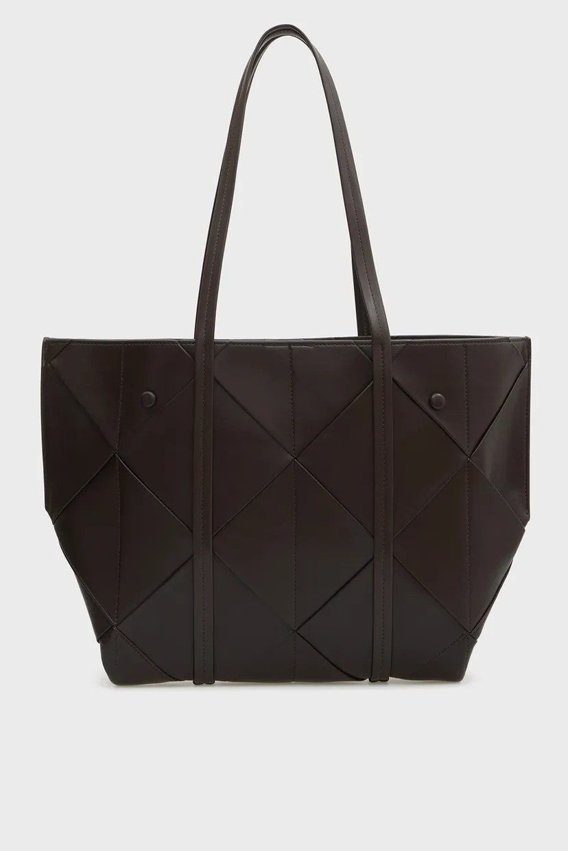 Женская темно-коричневая сумка WOVEN MEDIUM CARRYALL 4