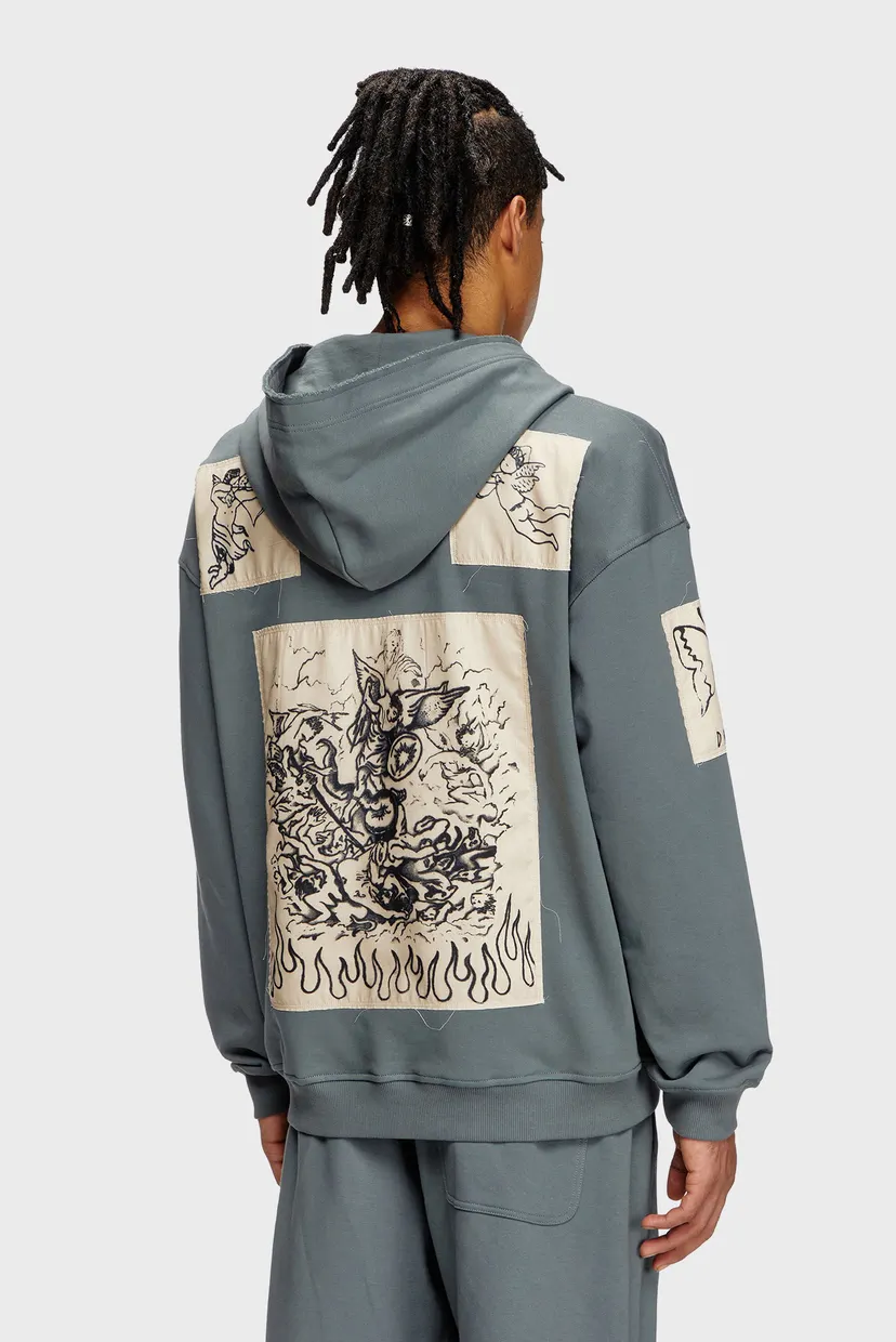 トップス 55dsl DIESEL Ninja hoodie archive 00s ᐉ Худи унисекс Air Jordan Artist Series By Jammie Holmes Fleece