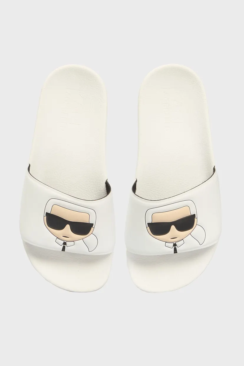 Женские белые слайдеры K_LAGERFELD 4