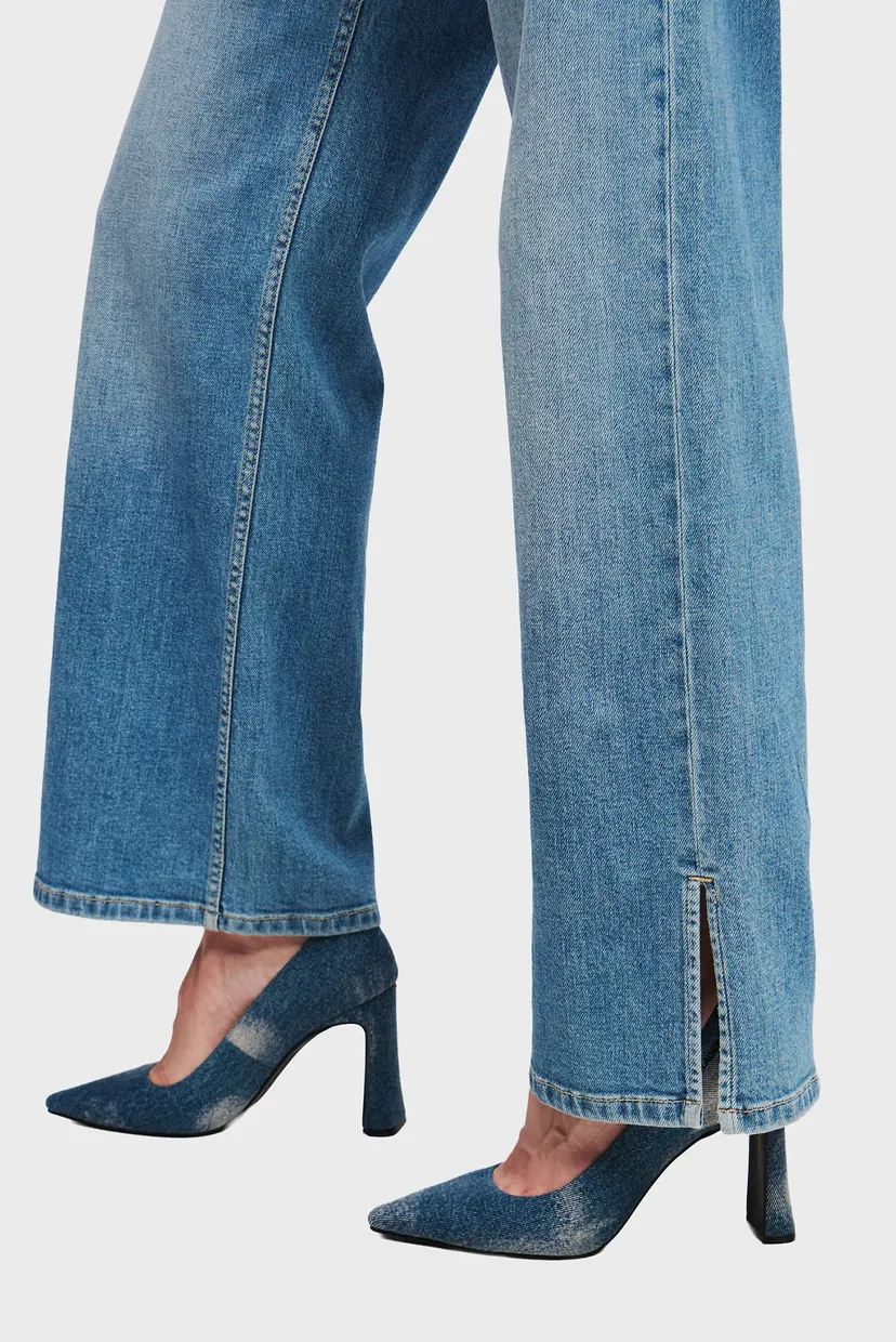 Жіночі блакитні джинси KLJ MR RELAXED DENIM W/ SLIT 4