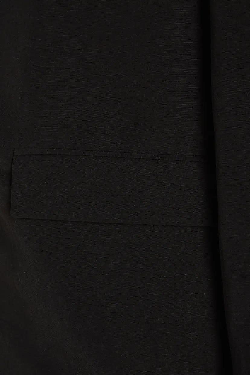 Мужской черный пиджак LINEN VISCOSE SHIRT BLAZER 4