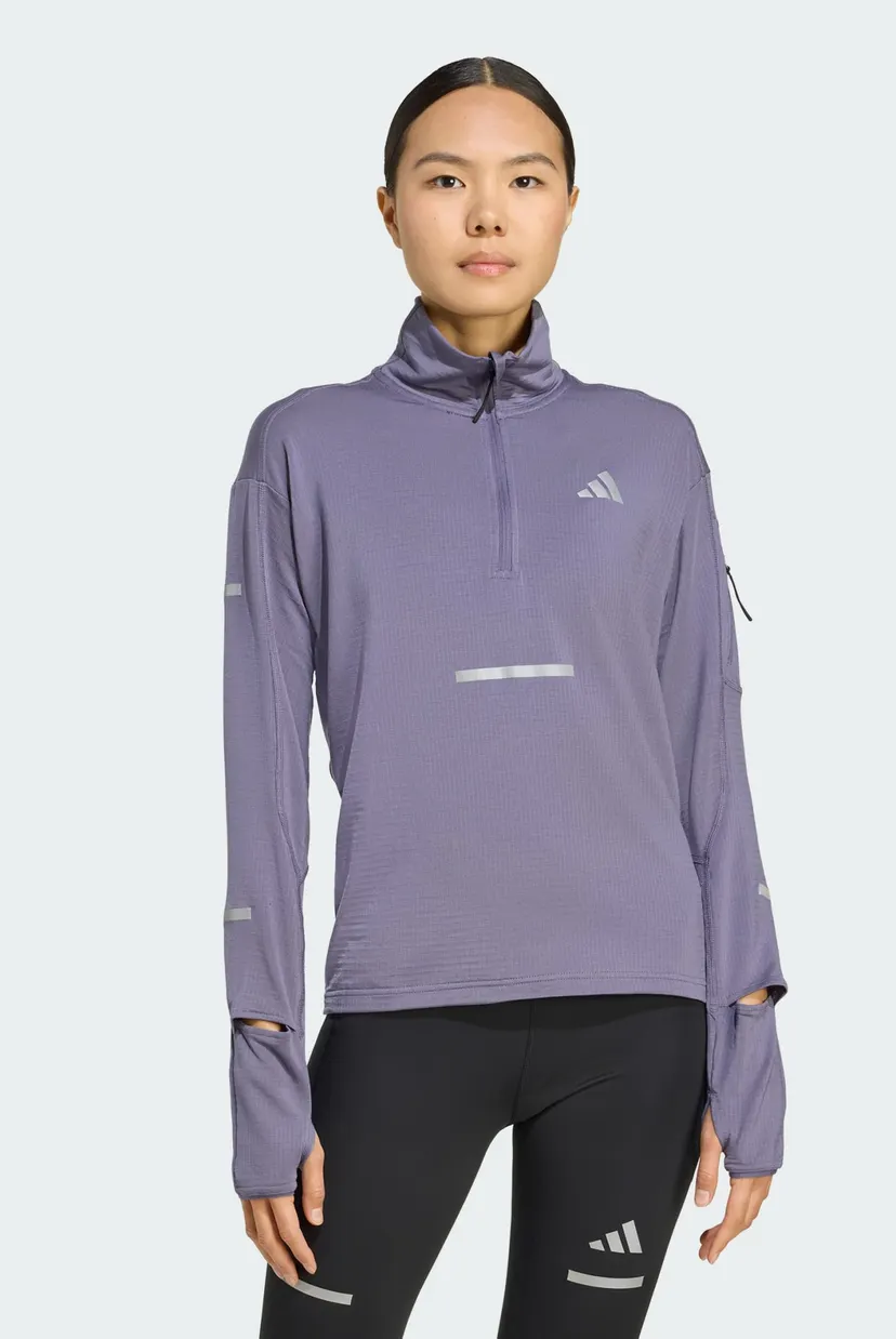 Женская сиреневая спортивная кофта Adi365 Running CLIMAWARM+ Half