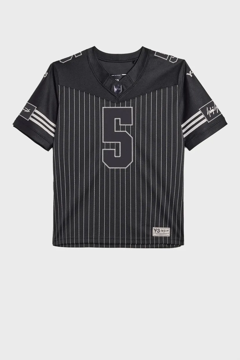 Чорна футболка у смужку Y-3 ELITE 5 A FOOTBALL (унісекс) 7