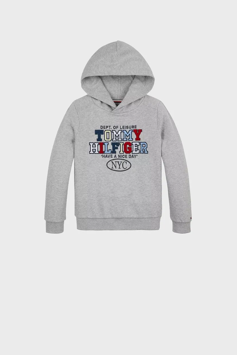 Дитяче сіре худі SPORTS EMBR TOWELLING REG 4