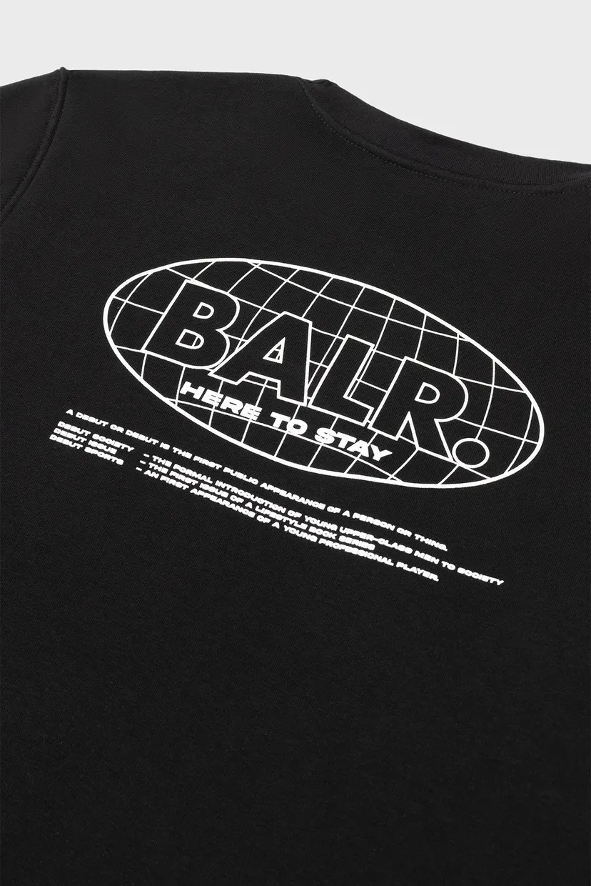 Чоловічий чорний світшот Olaf Straight H2S Globe Crewneck Jet 5