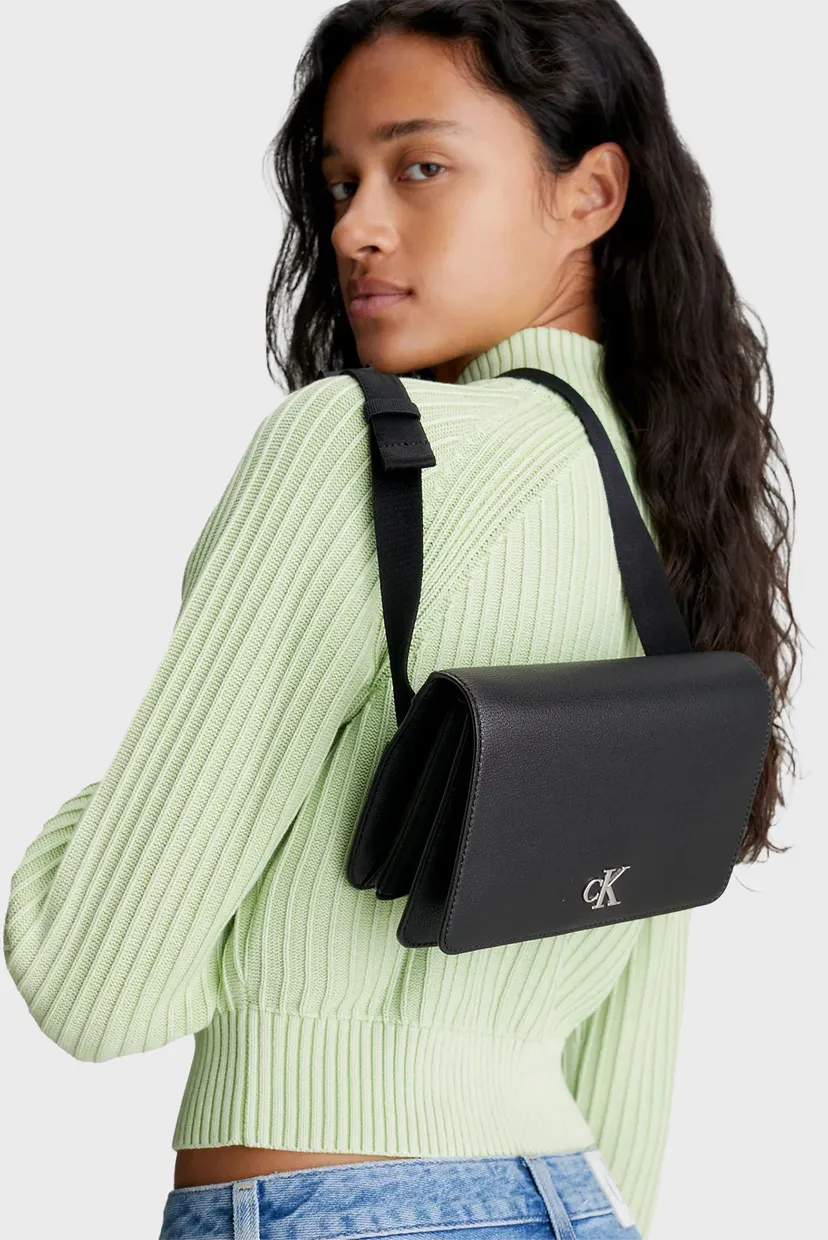 Жіноча чорна поясна сумка MINIMAL MONOGRAM SQ WAISTBAG20 7