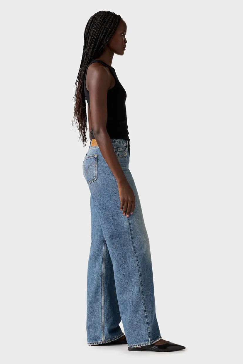 Женские голубые джинсы Low Loose 3