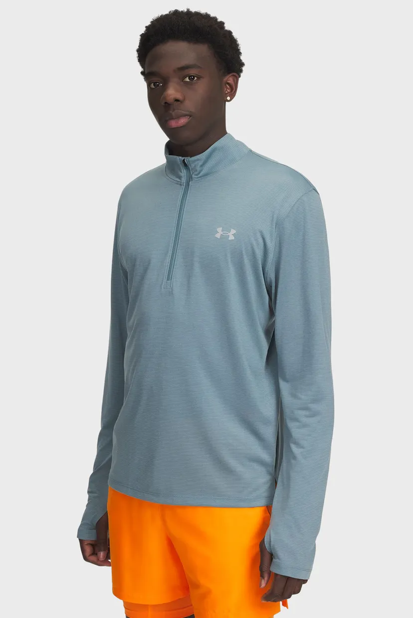Мужской бирюзовый лонгслив UA LAUNCH 1/4 ZIP Under Armour 6005542