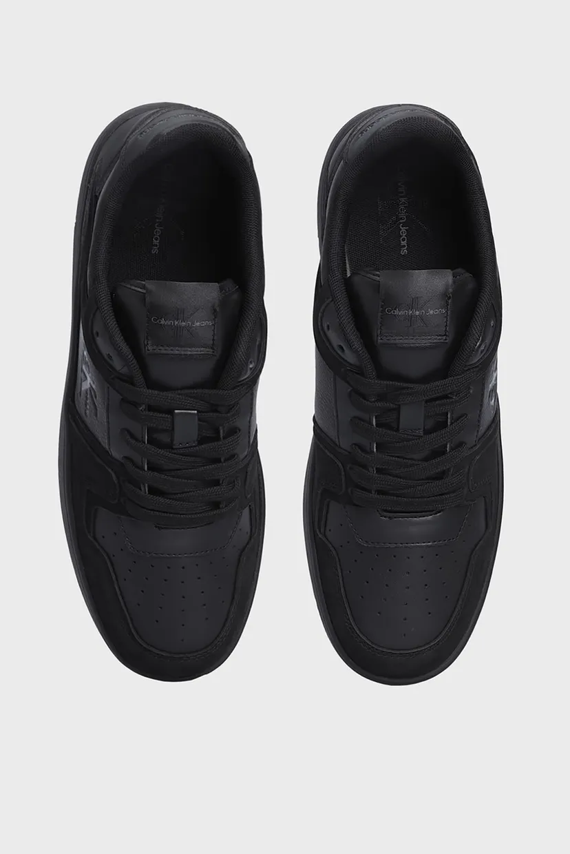 Мужские черные кожаные сникерсы BASKET CUPSOLE LOW LTH ML FAD 4
