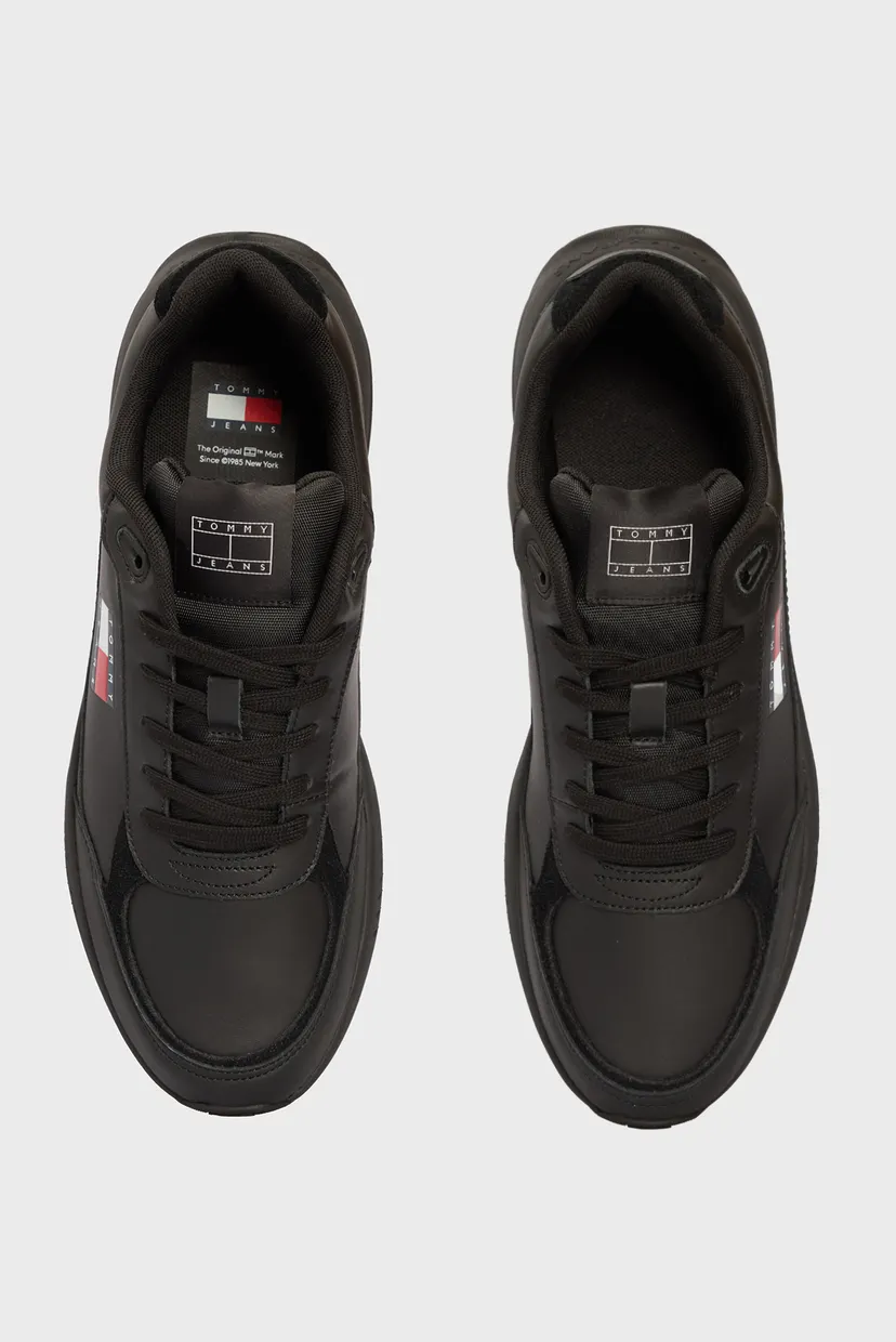 Чоловічі чорні шкіряні кросівки TJM RUNNER FULL LEATHER ESS 4