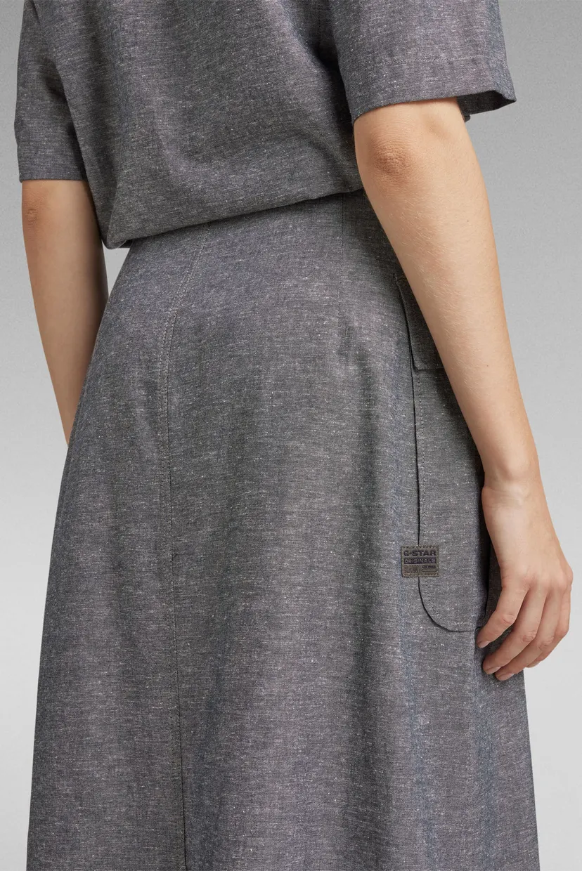 Жіноча сіра спідниця Button down long pkt skirt 3
