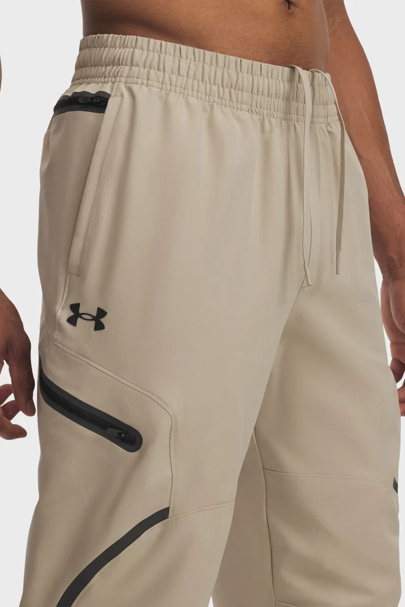 Мужские бежевые спортивные брюки UA Unstoppable Cargo Pant 4