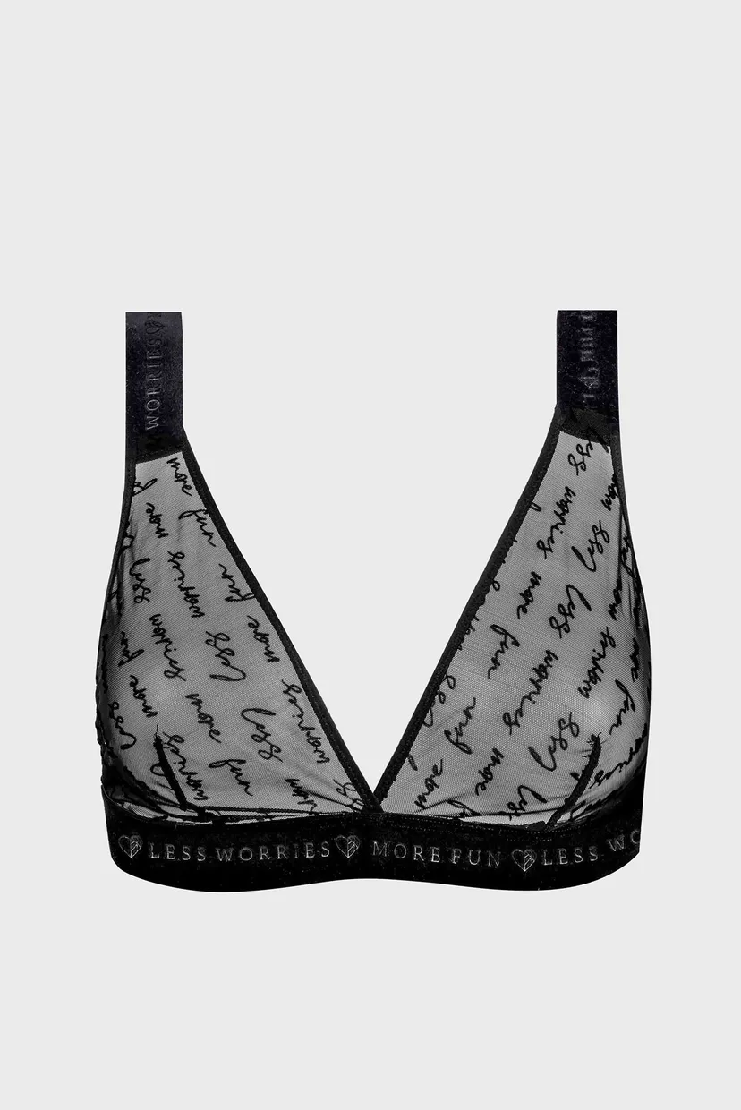 Женский черный бюстгальтер с узором Naomy 5