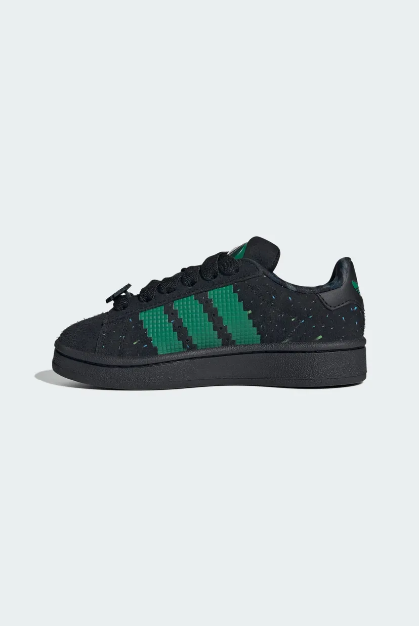 Детские черные замшевые сникерсы ADIDAS MINECRAFT CAMPUS 00s COMFORT CLOSURE ELASTIC LACE 6