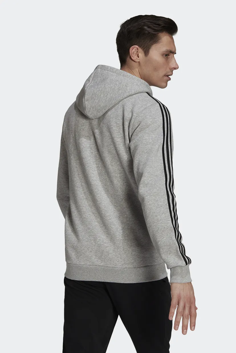 Мужское серое худи Essentials 3-Stripes 3