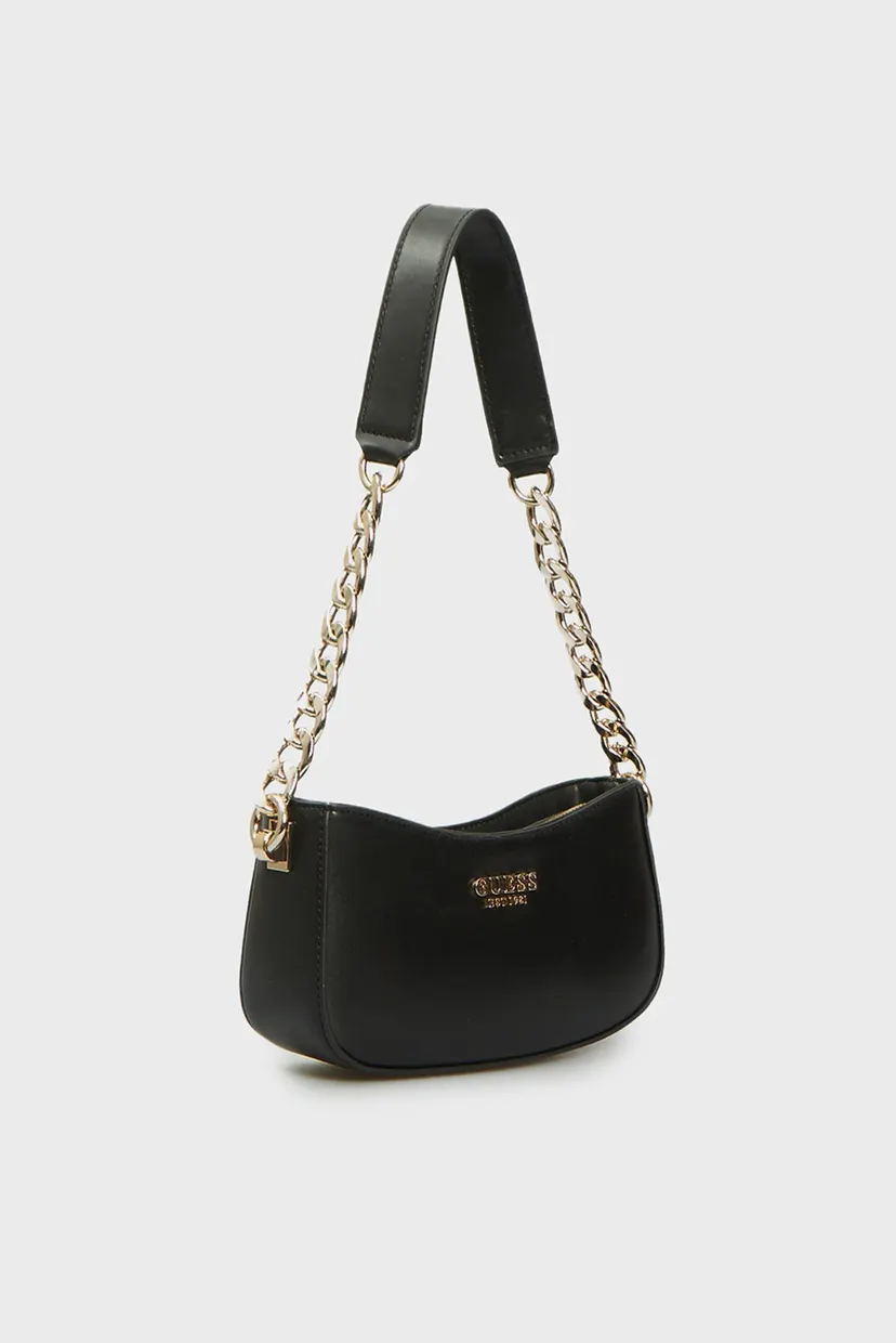 Жіноча чорна сумка EVELUNE TOP ZIP SHOULDER BAG Guess HWVG9353180