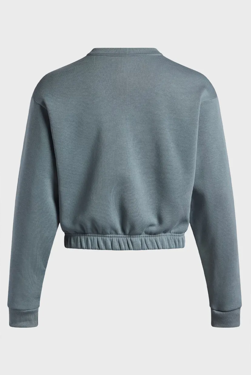 Жіночий бірюзовий світшот UA Rival Fleece Fleece Piped Crew 5