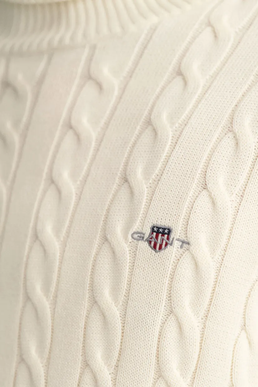 Мужской белый гольф COTTON CABLE TURTLE NECK 5