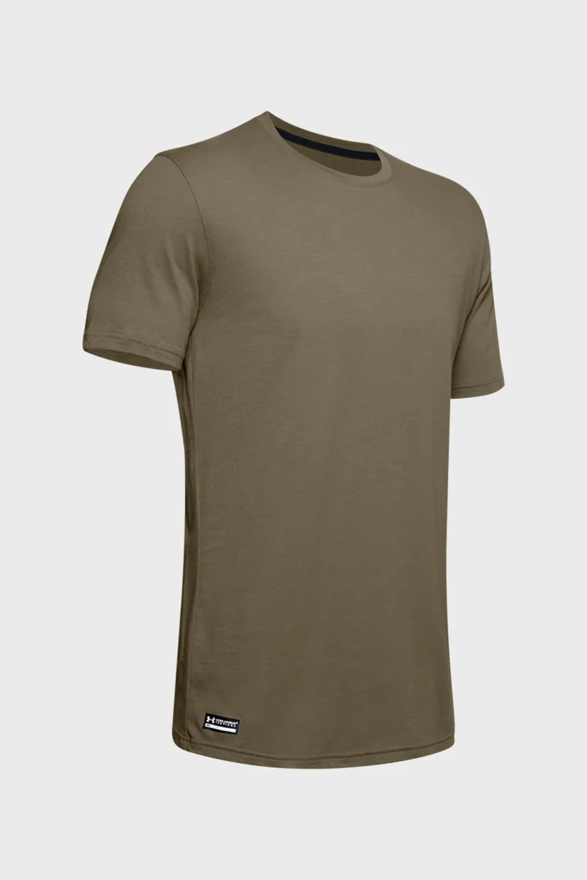 Чоловіча зелена футболка UA Tac Cotton T 5