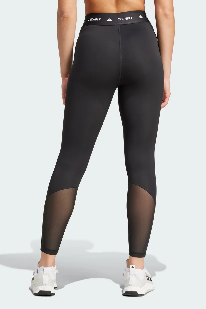 Жіночі чорні тайтси  Techfit 3-Stripes 7/8 3