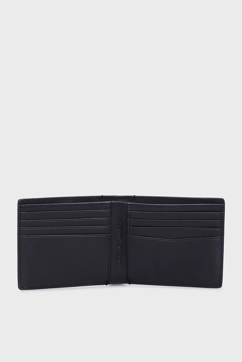 Чоловічий чорний шкіряний гаманець AOP EMBOSS BIFOLD 5