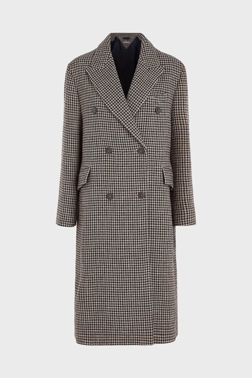 Жіноче вовняне пальто з візерунком CHECK WOOL BLEND DB 5