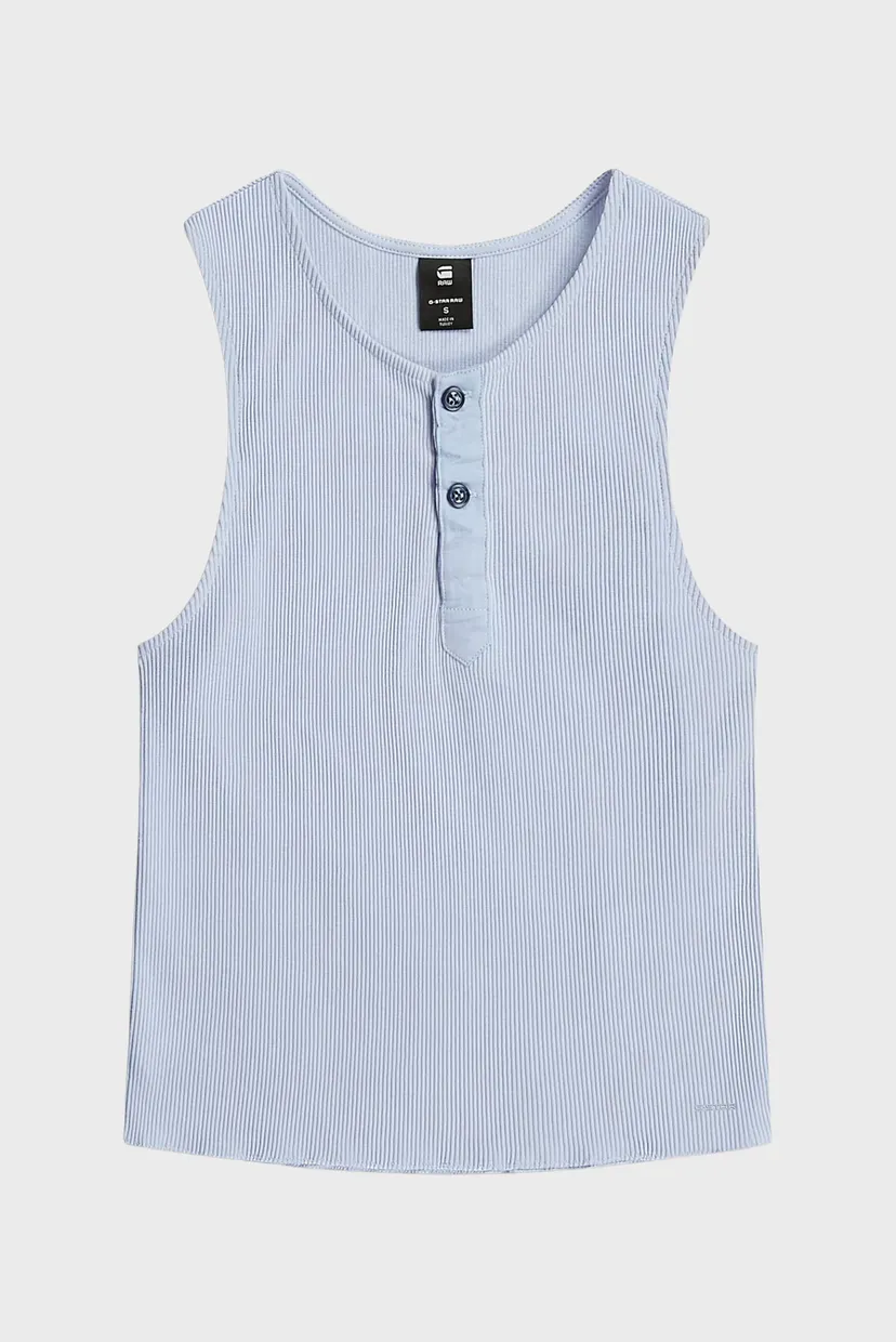 Женский голубой топ henley 6