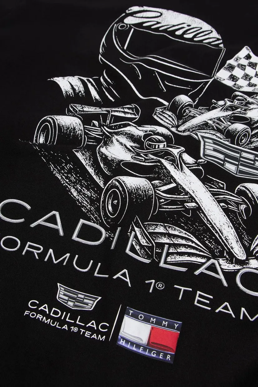 Чоловіча чорна футболка TH x Cadillac Formula 1® Team 4