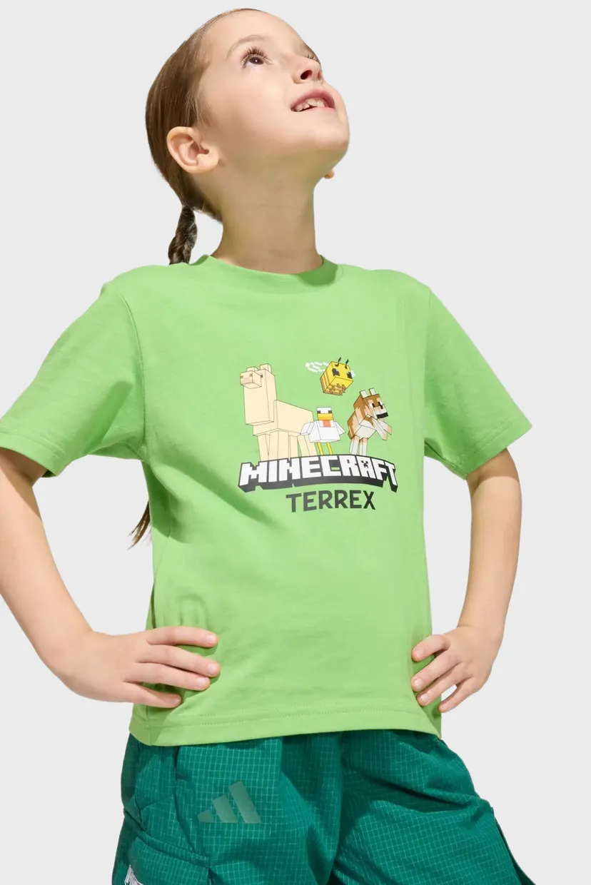 Детская зеленая футболка Adidas Minecraft Terrex 6