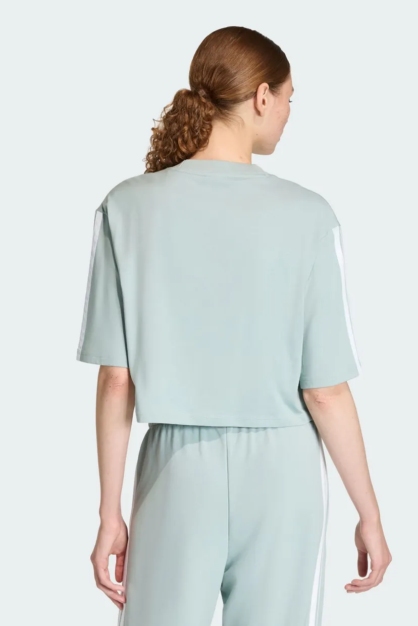 Жіноча м'ятна футболка Essentials 3-Stripes Cotton Loose 3