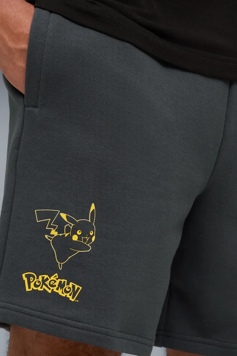 Мужские темно-серые шорты PUMA x POKÉMON Relaxed 7