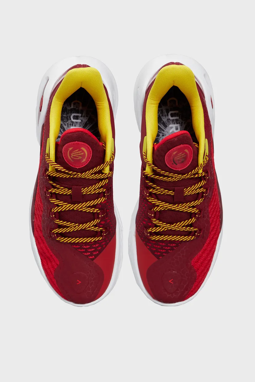 Бордові кросівки CURRY 11 FIRE 4
