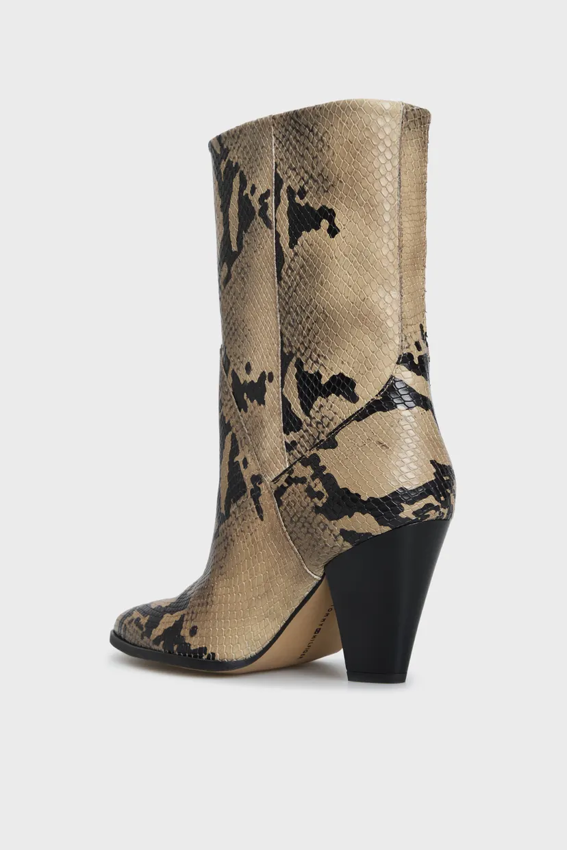 Жіночі шкіряні ковбойки з візерунком MID COWBOY HEEL SNAKE 5