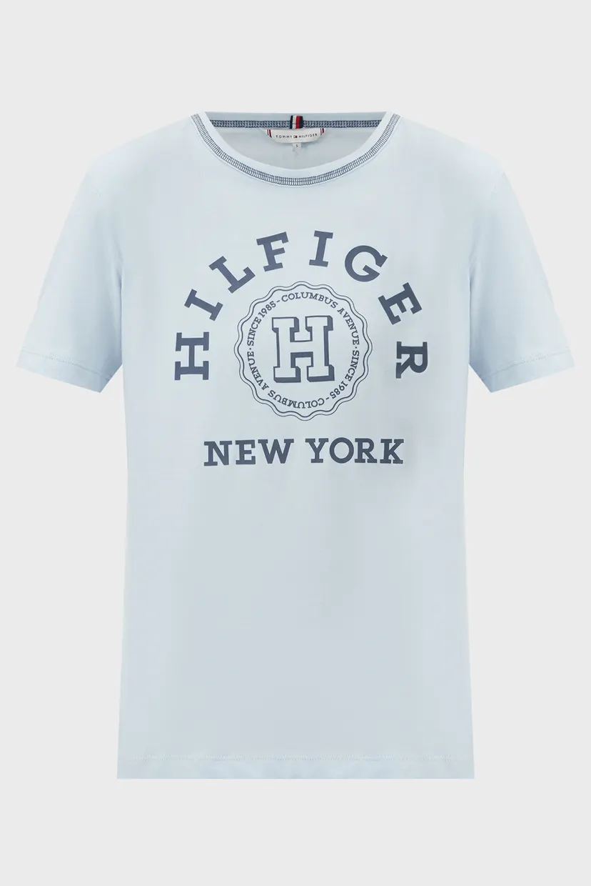 Жіноча блакитна футболка REG VARSITY HILFIGER 6