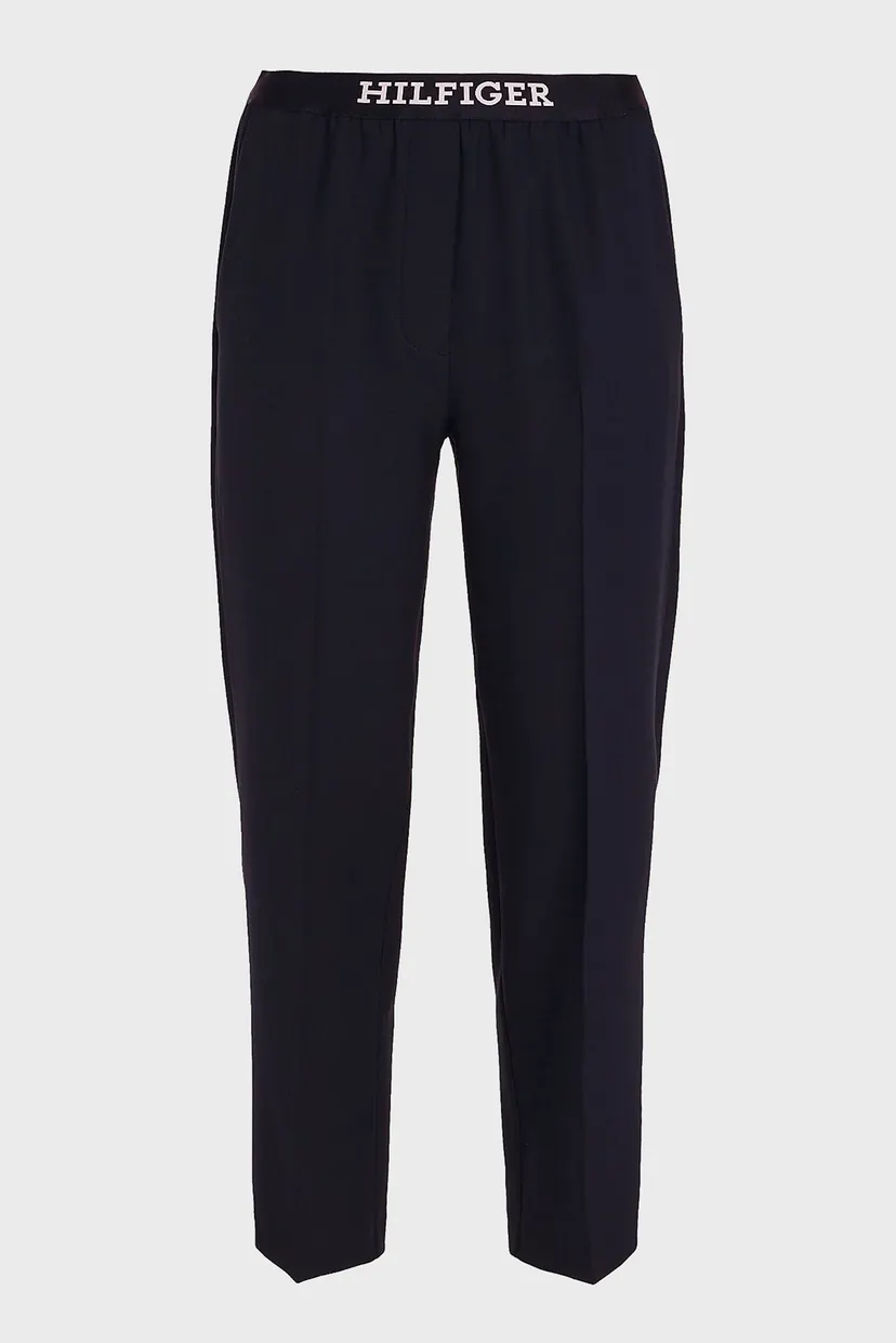 Женские темно-синие брюки SLIM STRAIGHT LOGO 5
