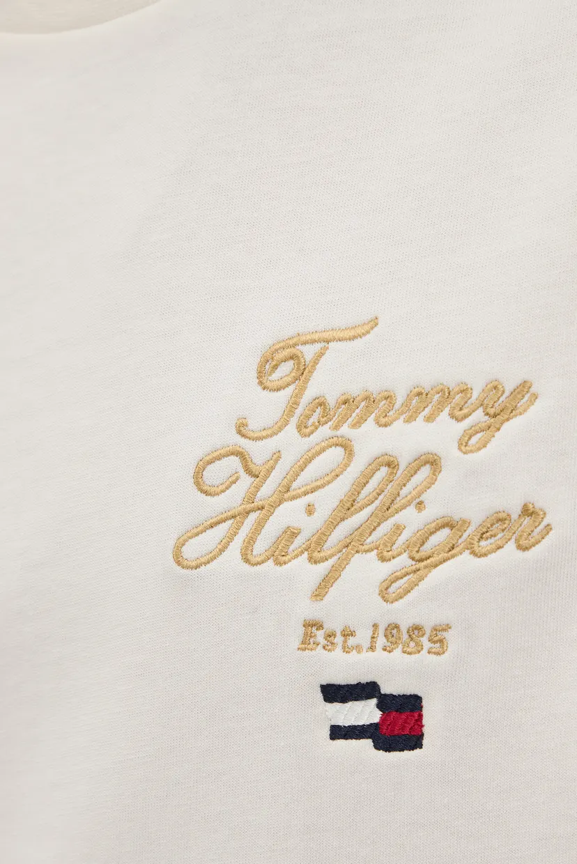 Чоловіча біла футболка SCRIPT HILFIGER 7