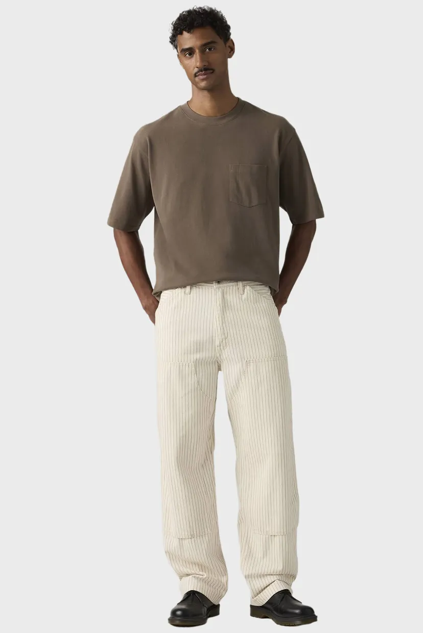 Мужские белые брюки в полоску 568™ Loose Straight 7