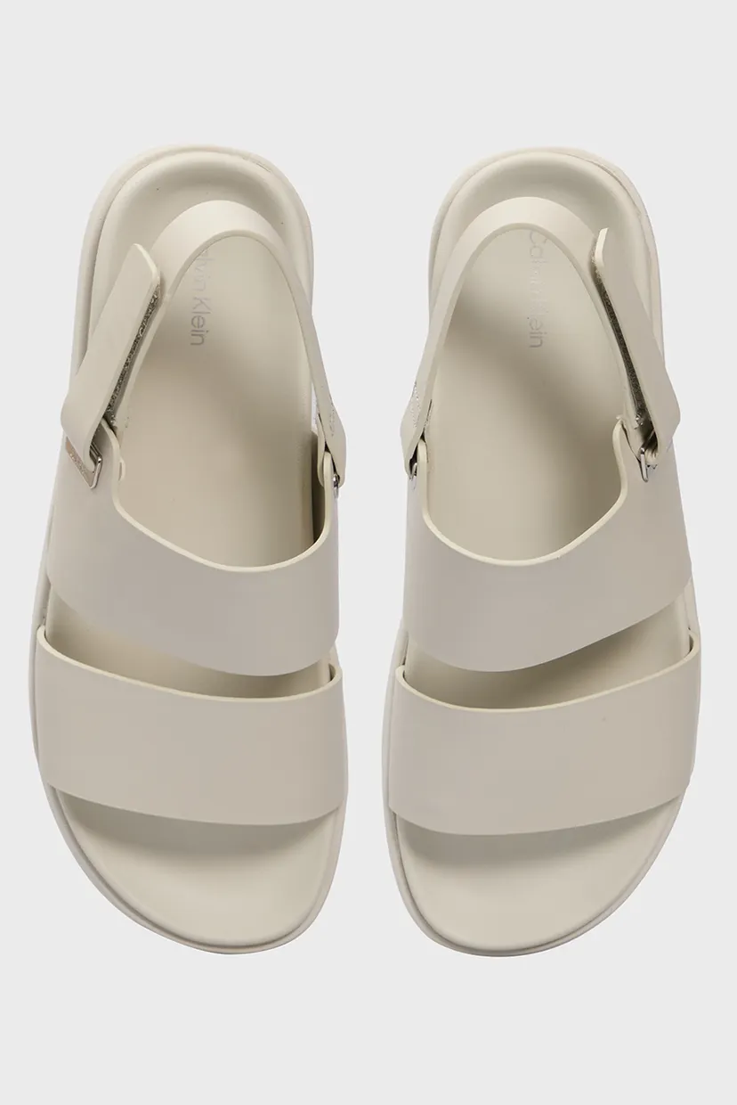 Жіночі білі шкіряні сандалі FLAT SANDAL EYELET 4