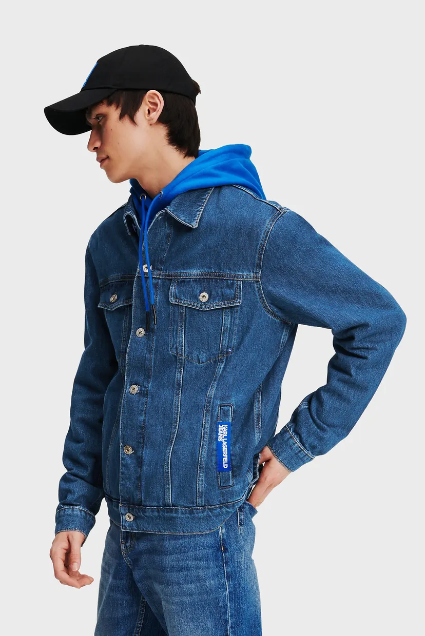 Мужская синяя джинсовая куртка regular jacket 4