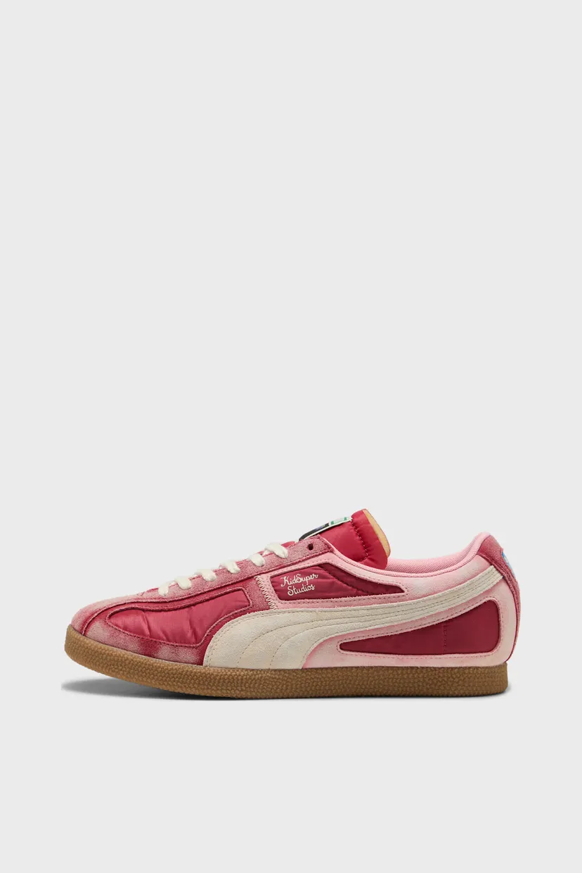 Малиновые кроссовки PUMA x KIDSUPER Brasil Panels Sneakers Unisex 4