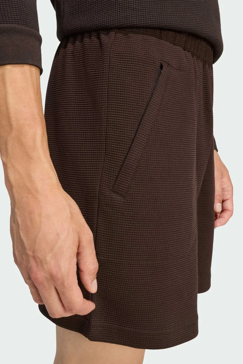 Чоловічі темно-коричневі шорти Essentials Trefoil Waffle 4