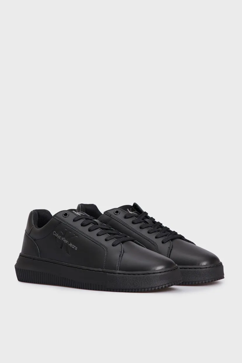 Мужские черные кожаные сникерcы CHUNKY CUPSOLE MONO LTH 3