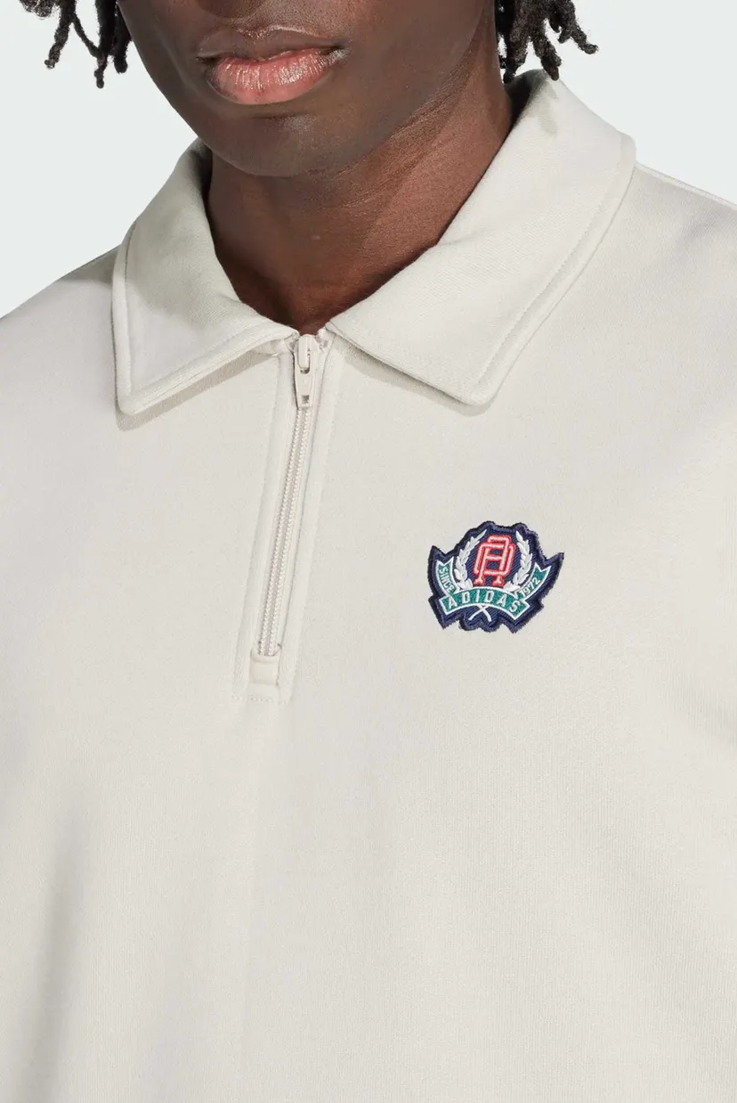 Чоловіче бежеве поло Varsity Loose Half-Zip 4