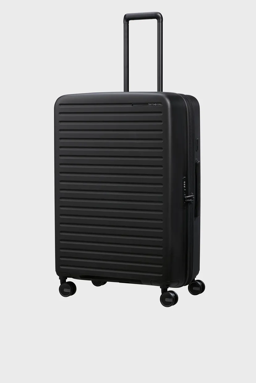 Черный чемодан 75 см RESTACKD BLACK 3