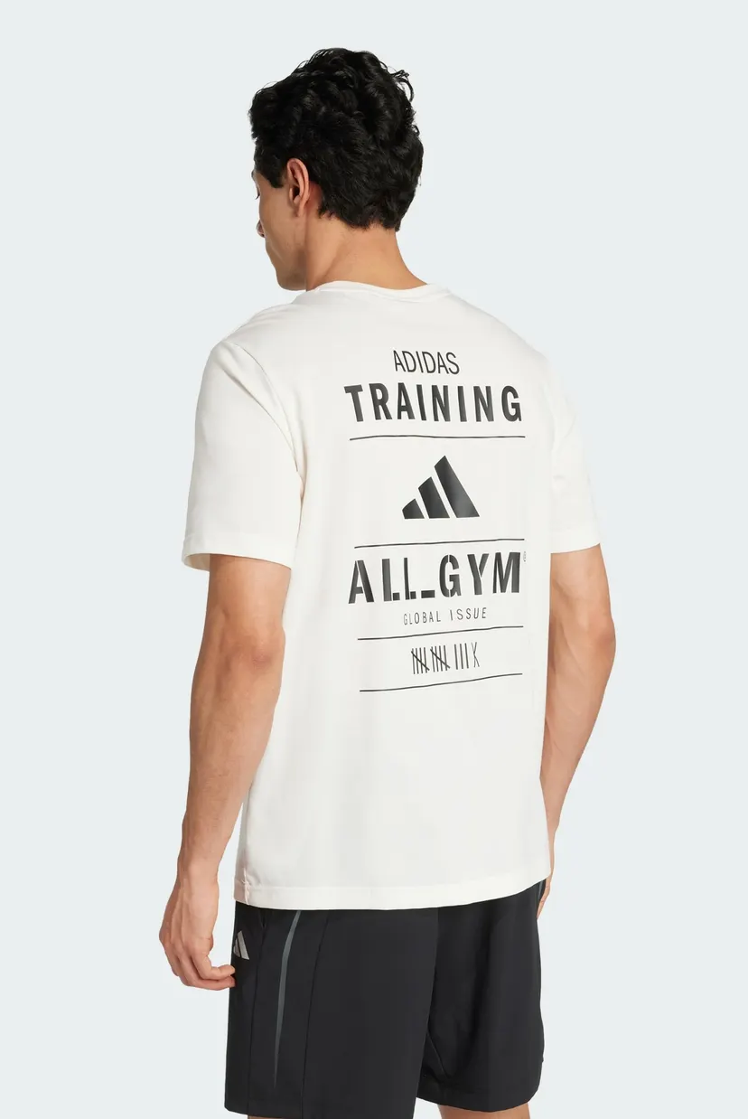 Мужская белая футболка CLIMACOOL Category Training Graphic 3